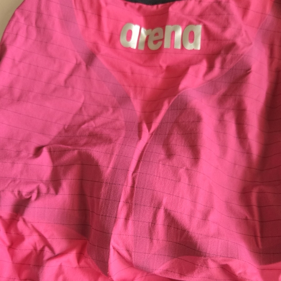 Arena Women's Powerskin Carbon Duo Top And Jammer Swim Tech Suit Gray And Pink - Picture 2 of 13